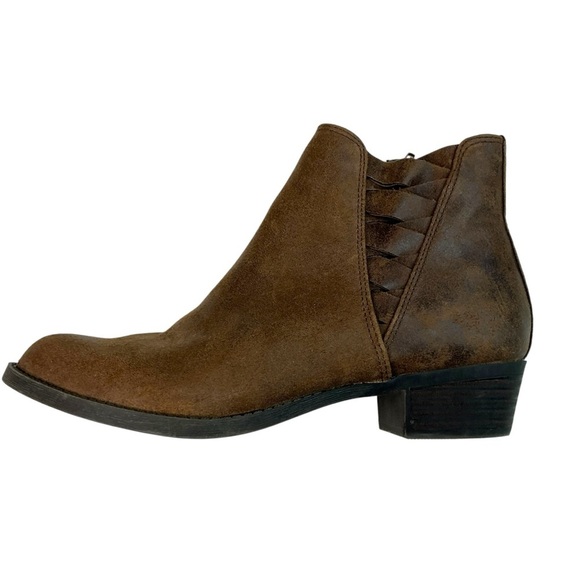 Carlos by Carlos Santana BERT Rustic Brown Ankle Booties Boots Size 7.5M - Picture 9 of 15
